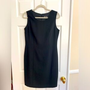 VELME Black Shift Dress: Wool Blend Crewneck, Sleeveless, Lined, NonStretch 8/10